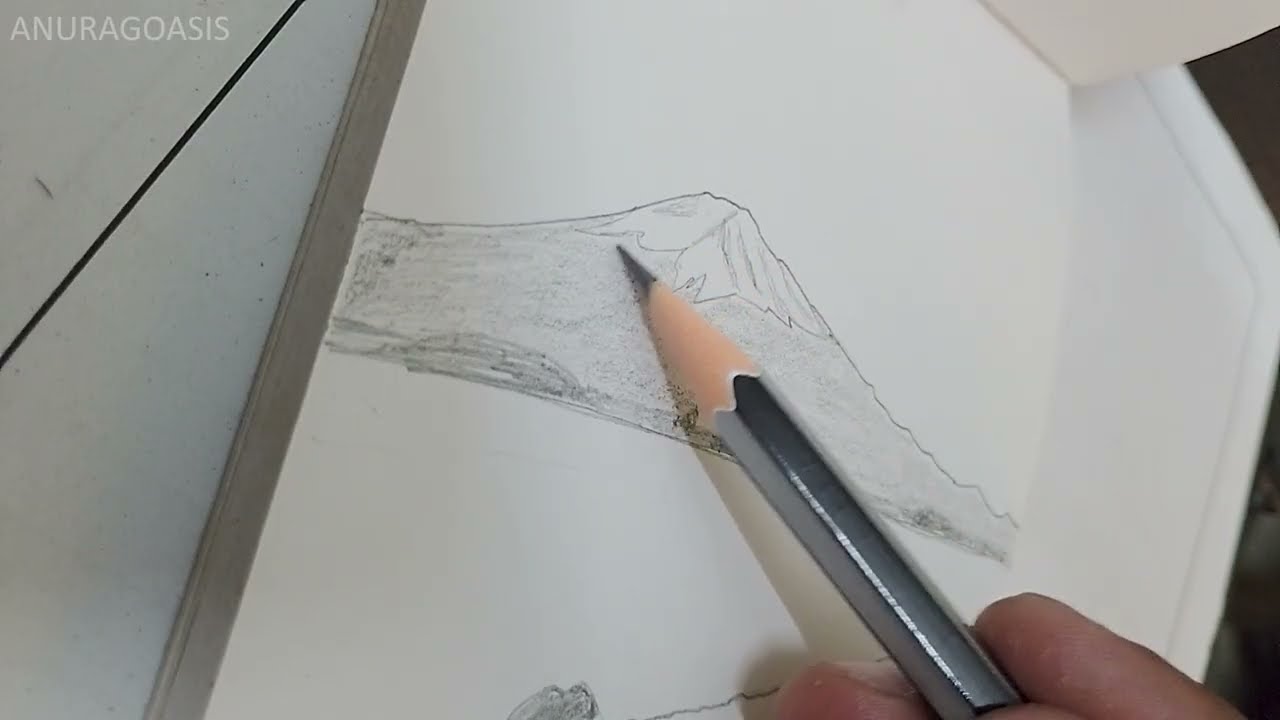 Drawing Japan Mt. Fuji | draw with me | Art story