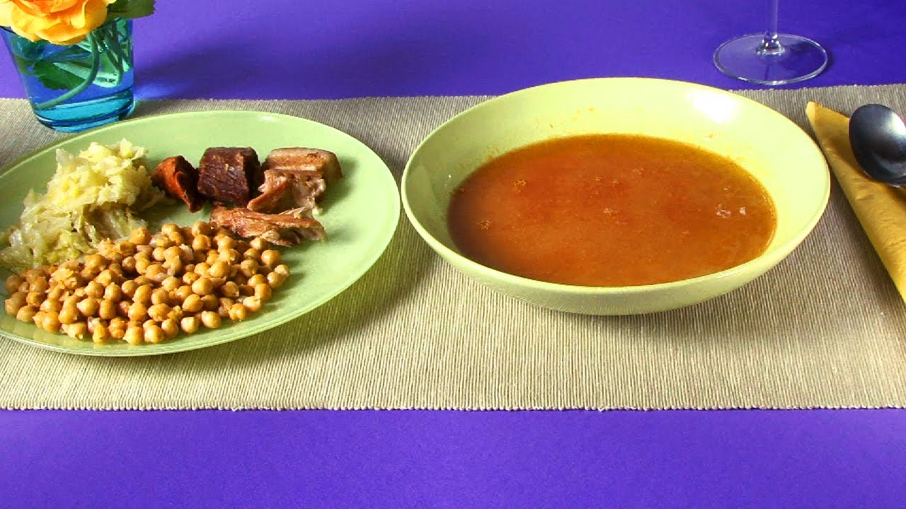 Rezept: Cocido Madrileno (Spanischer Kichererbseneintopf)