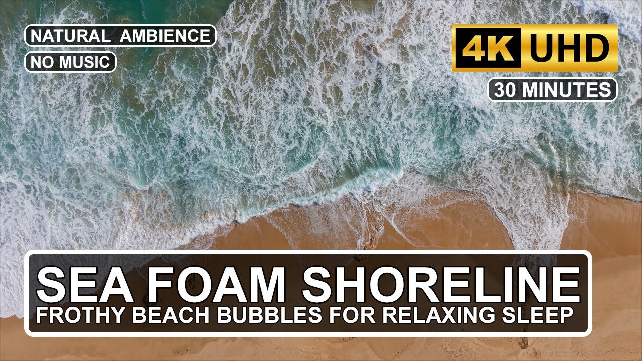 30 Minutes Foamy Sea Wash | Soothing Oceans ASMR Sounds for Rest & Relaxation