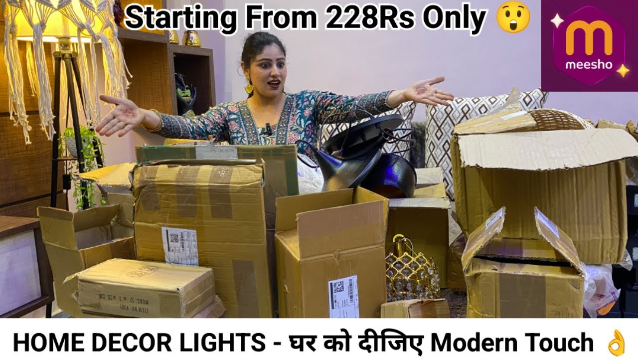 Meesho Home Decor Lights Haul 🔥 from 228 Rs| Best Room Lighting Ideas 2025 | Honest Review 👍