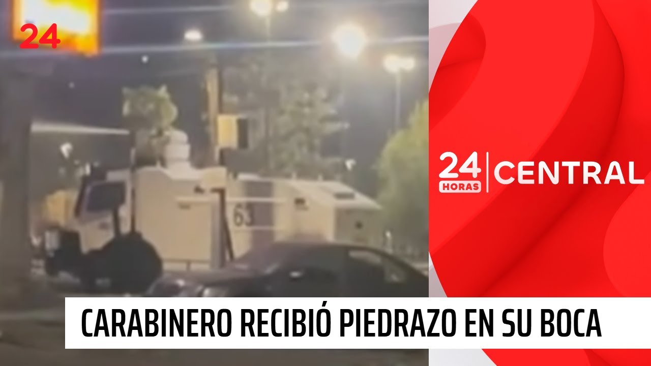 Carabinero recibió piedrazo en su boca en Huechuraba en medio de incidentes del 11 de septiembre
