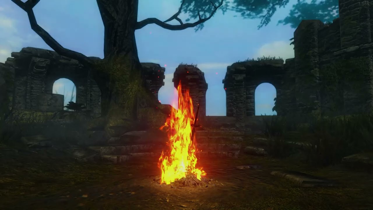 Dark Souls - The Firelink Shrine Bonfire | Extended for 10 Hours