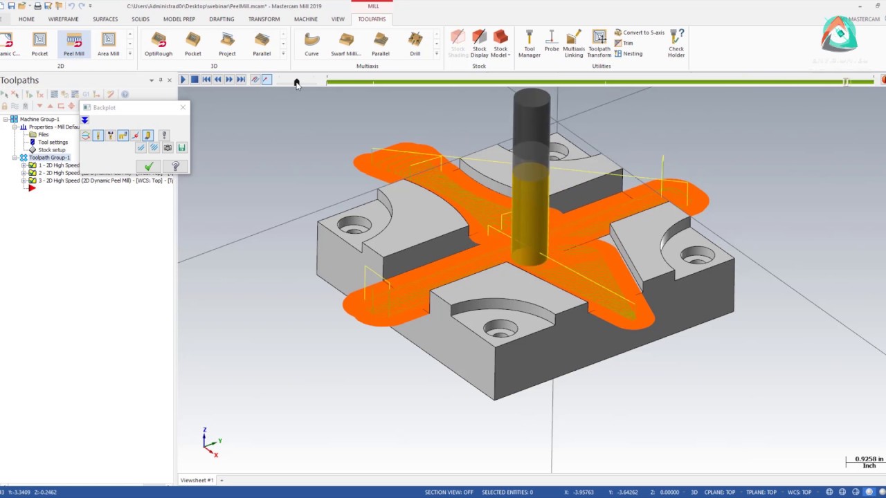 Tutorial Mastercam 2019 Estrategias de Maquinados Peel Mill & Blend Mill