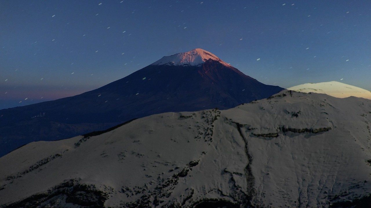 Durmiendo entre el Volcán Popocatépetl y el Iztaccíhuatl