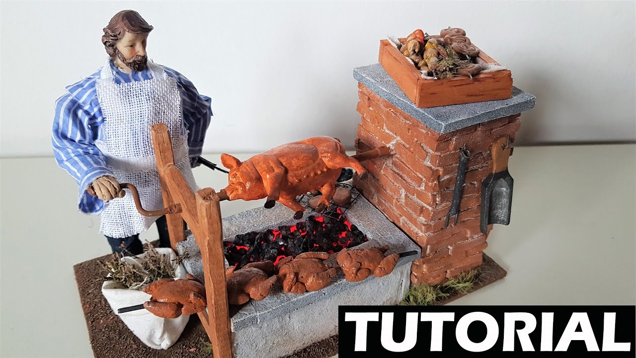 💡 TUTORIAL: Girarrosto in movimento 🐷 - Rosticcere mentre cuoce il maialino - Presepe meccanico