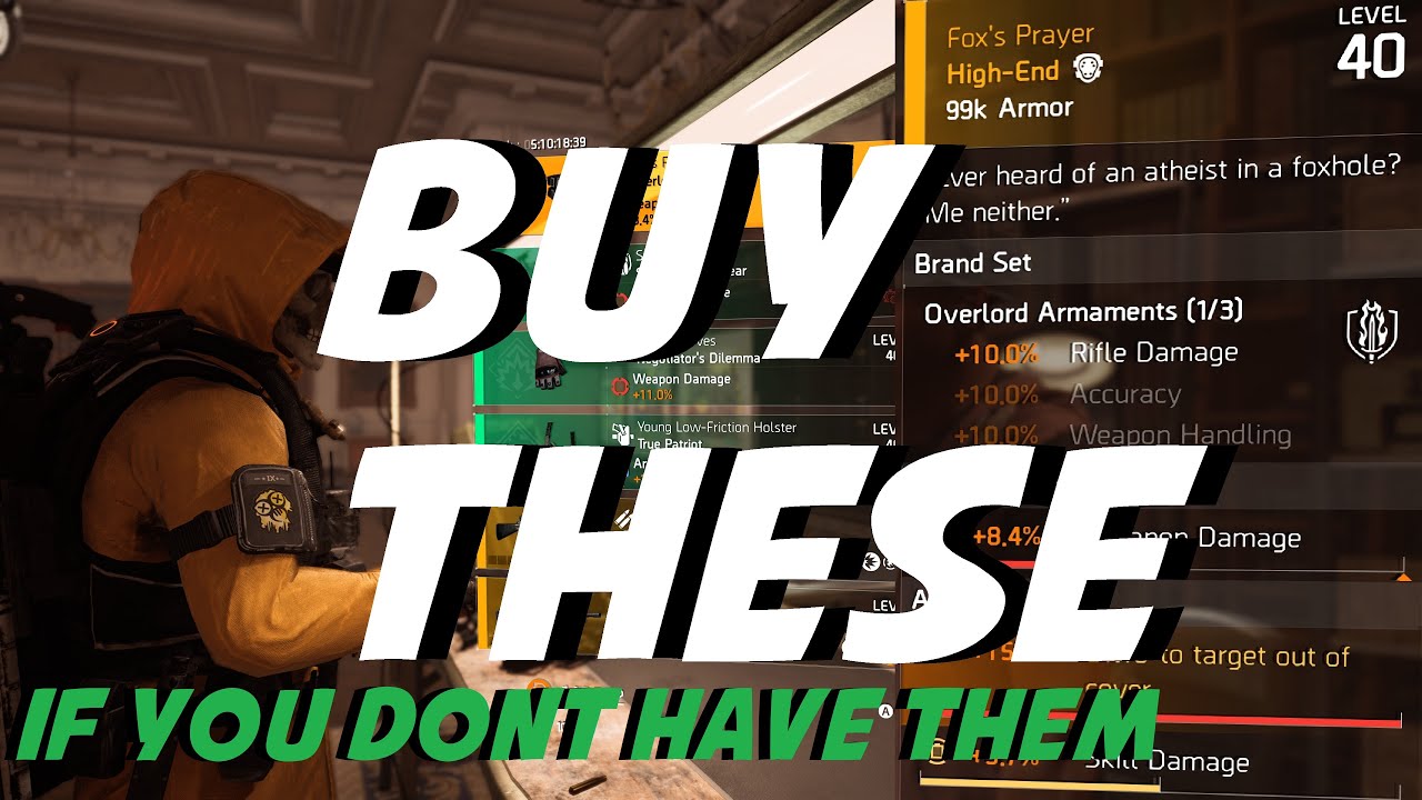 BUY THESE KNEEPADS NOW | The Division 2: Warlords of New York | Fox's Prayer NAMED Kneepads