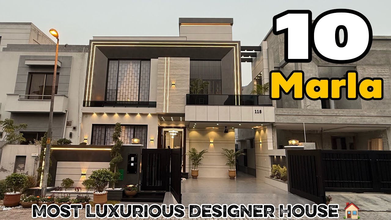 10 Marla Ultra-Modern Designer House| Most Unique Elevation | Bahria Town Lahore | Demand 5.90 Crore