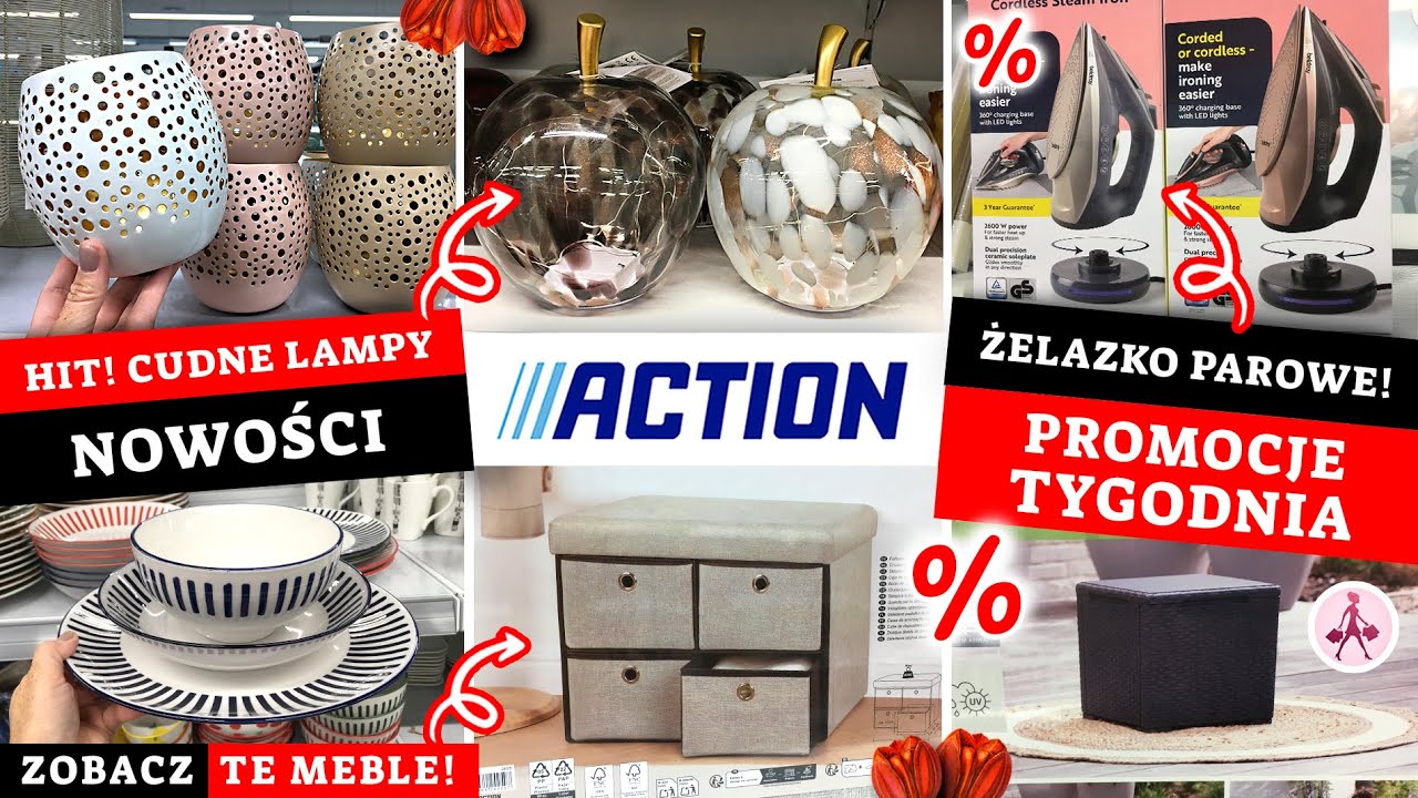 ACTION PROMOCJE! 😱💥 TANIE ŻELAZKO PAROWE 😍 CUDNE LAMPY 😍 PROMOCJE 13-19.08 😍