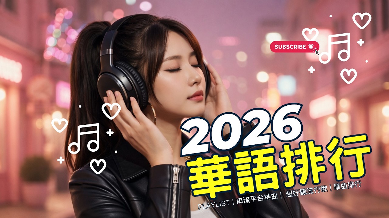 【playlist】2026 串流平台排行榜 🎙️| 🎵只要音樂，不要戰爭🚫| 1小時不中斷 | 華語神曲