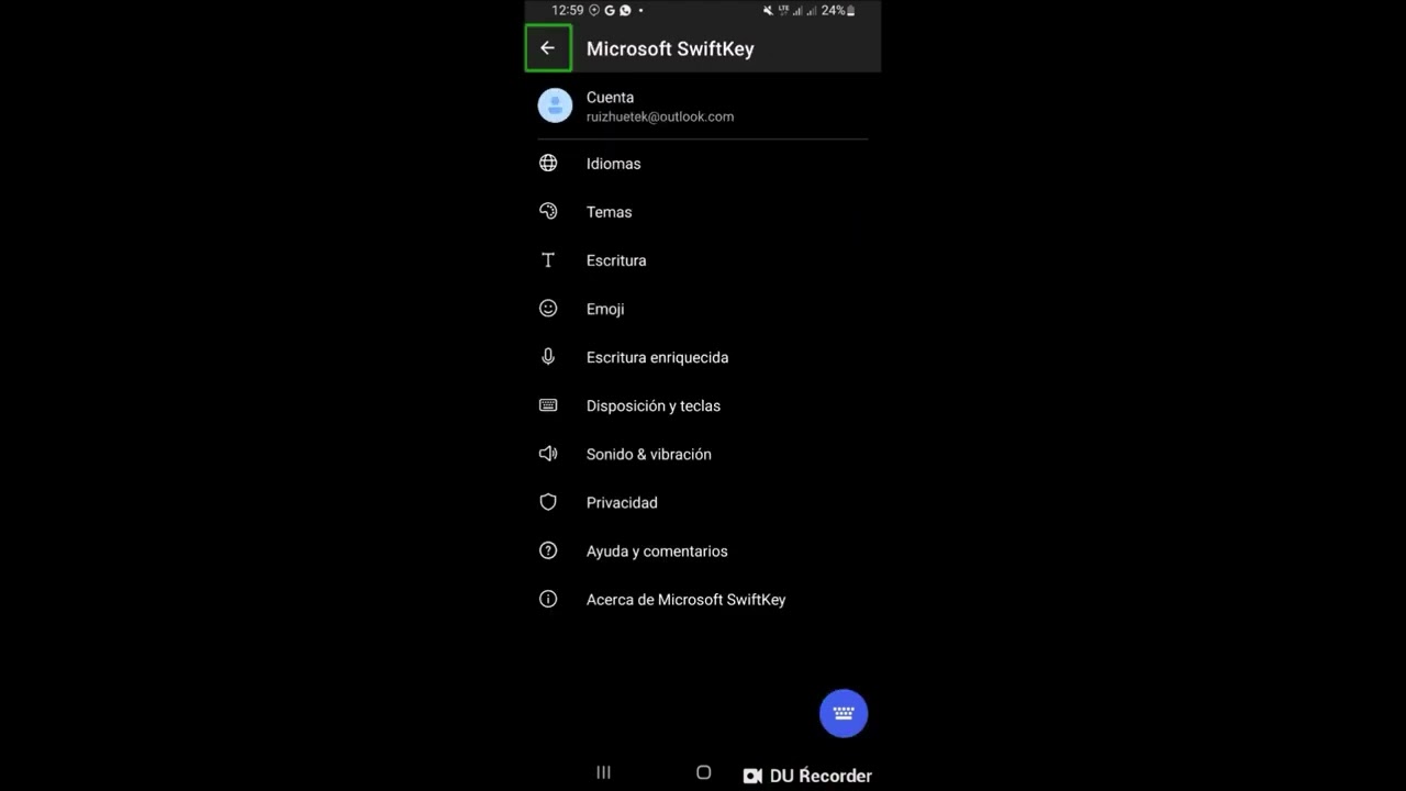 Configurando el fantástico teclado Microsoft  SWIFTKEY para Android.