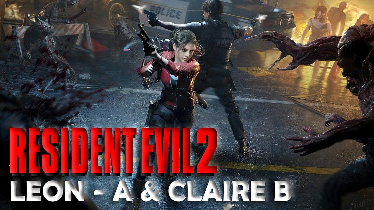 RESIDENT EVIL 2 ORIGINAL  LEON LADO A   & CLAIRE B   DE UNA!!!