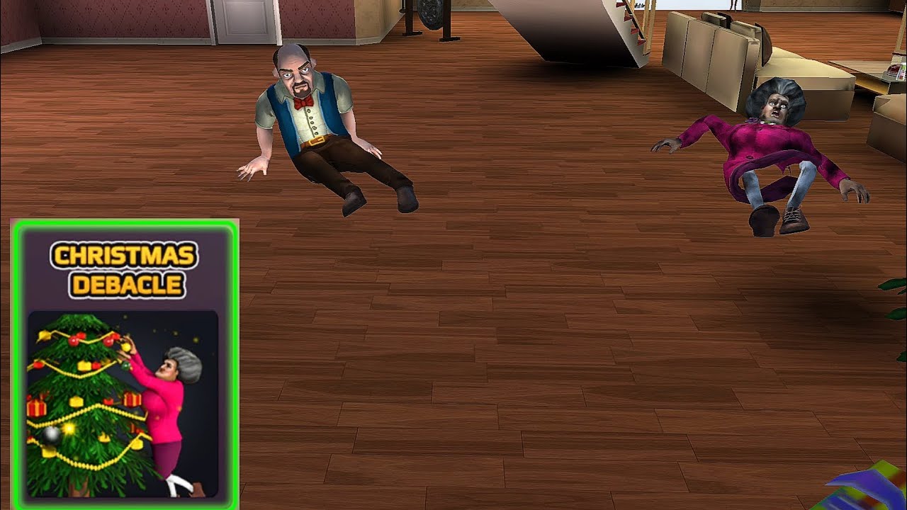 Scary Teacher 3D Miss T Ke Christmas Tree Me Wapis Bomb Laga Diya 😂 Walkthrough iOS #scaryteacher3d