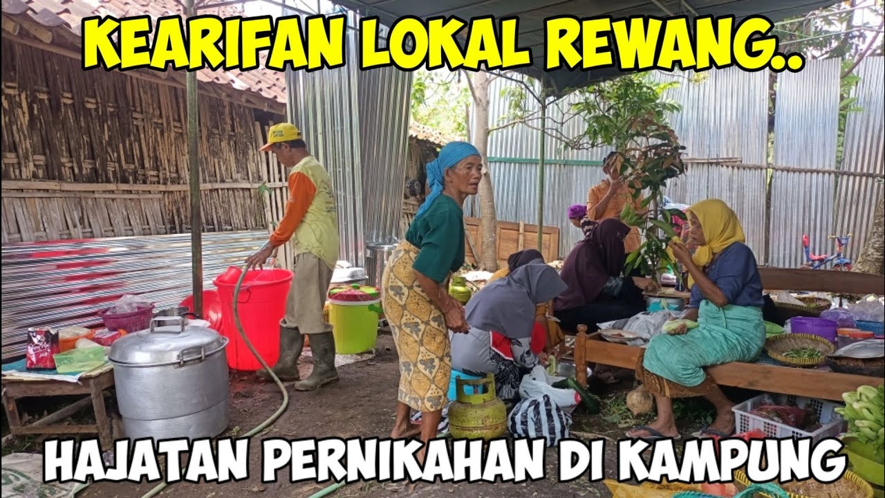 Tradisi rewang hajatan manten di kampung.kehidupan pedesaan di Jawa Tengah.