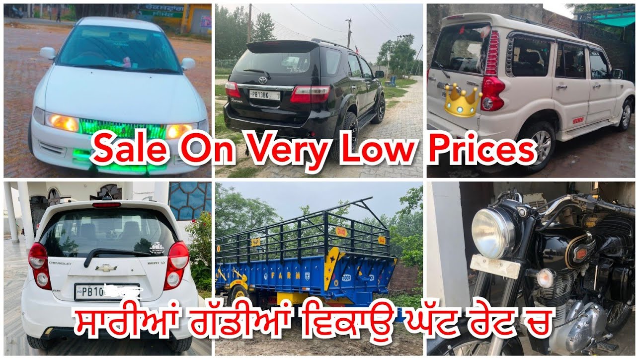 Royal Enfield /Mahindra Scorpio /Toyota Fortuner /Chevrolet Beat /Mistubishi Lancer /18 Futi Trally