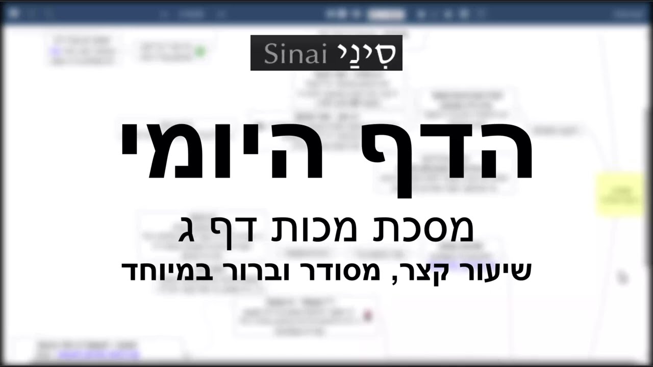 דף יומי מסכת מכות דף ג - שיעור קצר וברור במיוחד בליווי תרשים