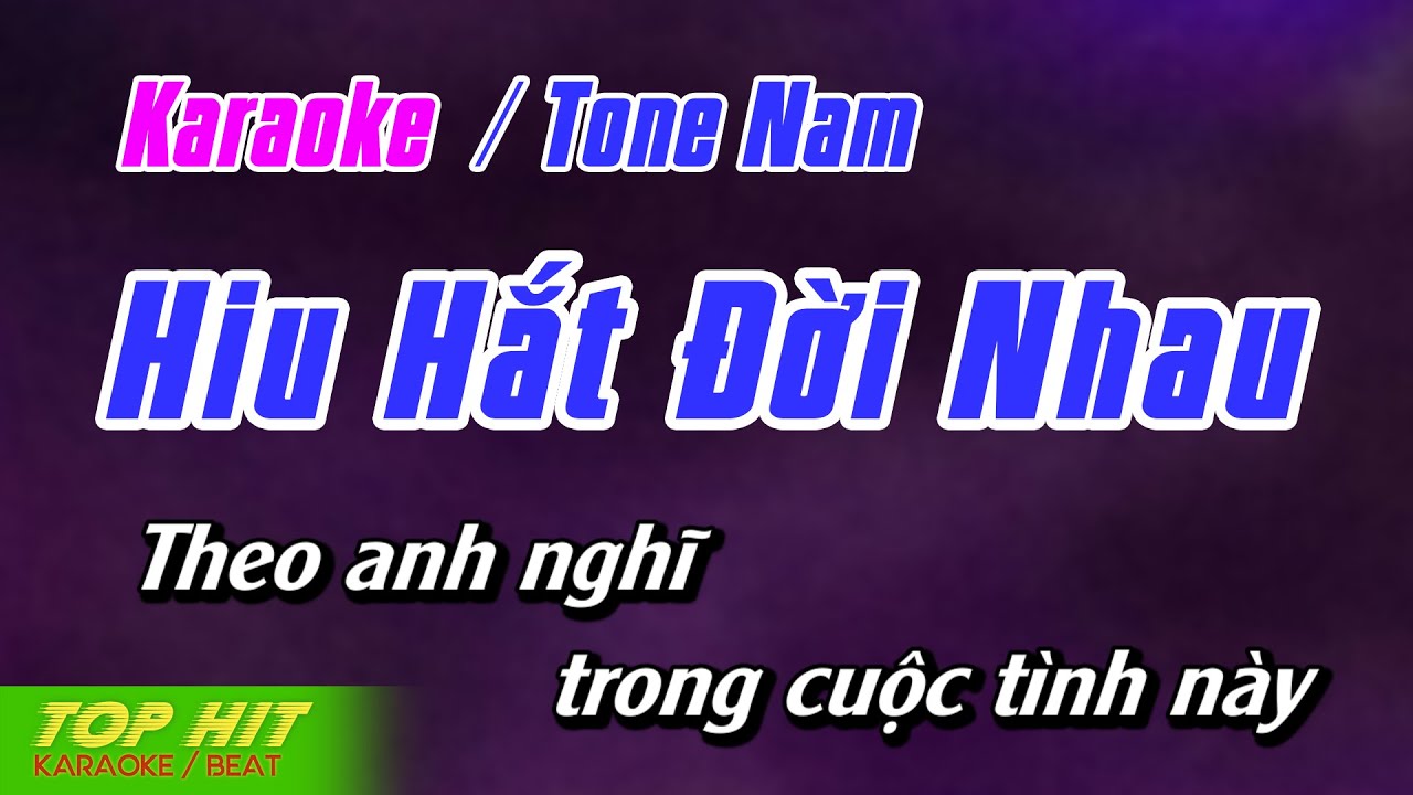 Hiu Hắt Đời Nhau Karaoke Tone Nam | Nhạc Sống Phối Mới Chuẩn TOP HIT KARAOKE