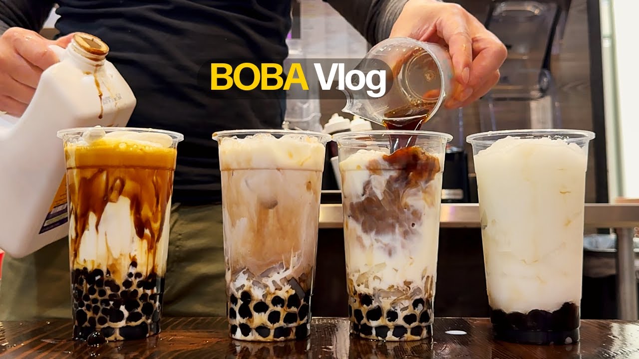 Making Bubble Tea Drinks at Busy Portland, OR Boba Shop | Boba Café Vlog | ASMR #boba #bubbletea