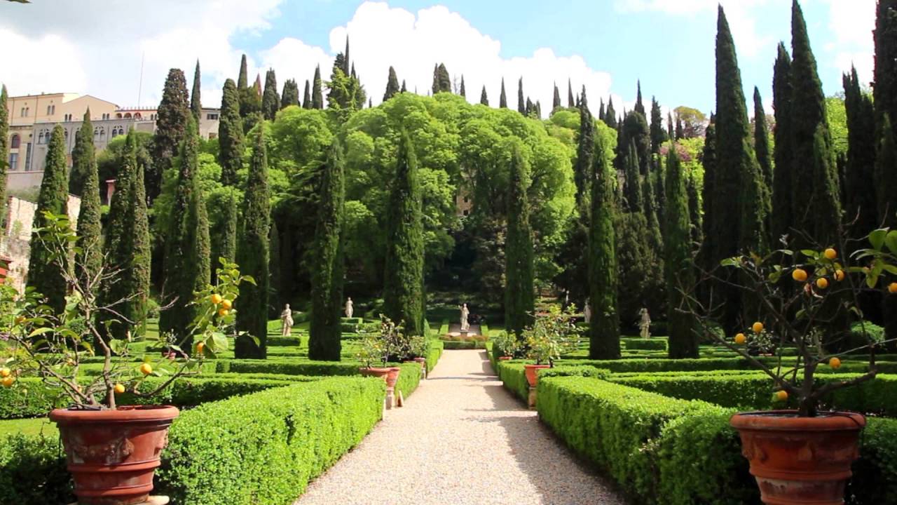 Palazzo Giardino Giusti Verona. Entrata e Giardino