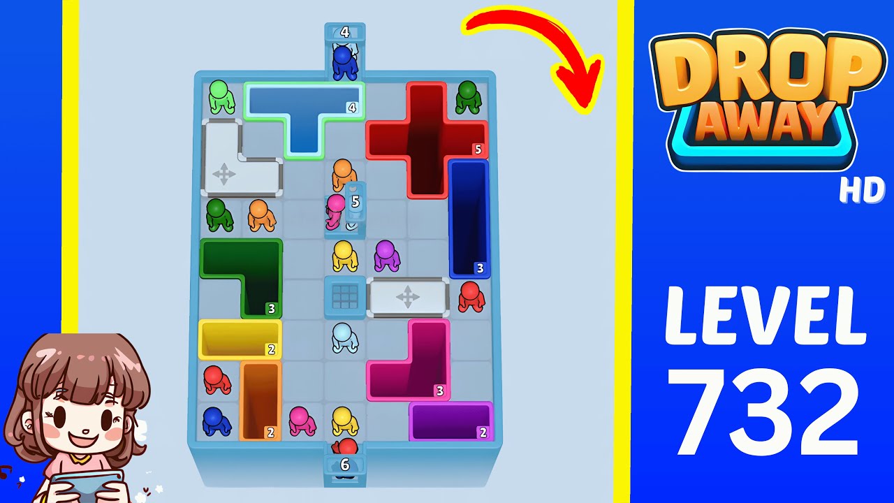 Drop Away Level 732 Solution Walkthrough