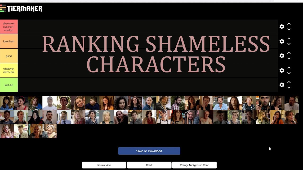 Ranking Shameless (US) Characters