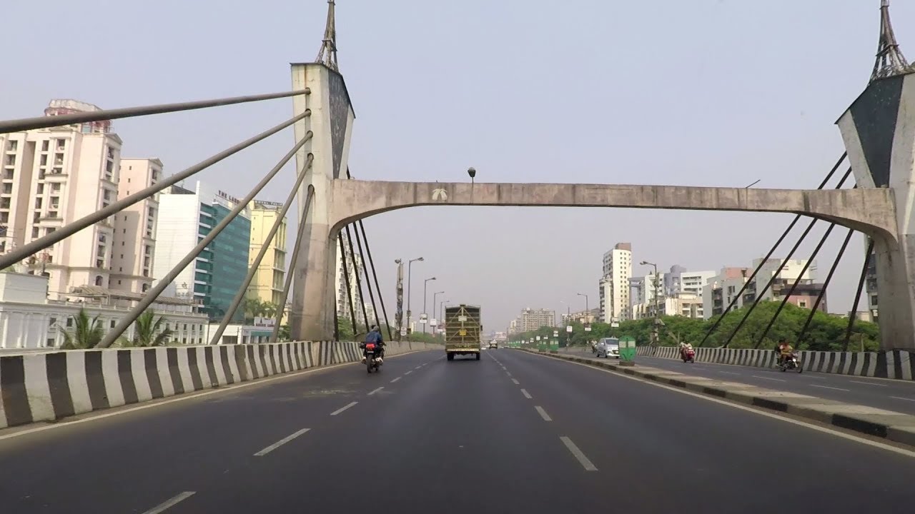 Driving on Sion–Panvel Expressway - Maharashtra, India