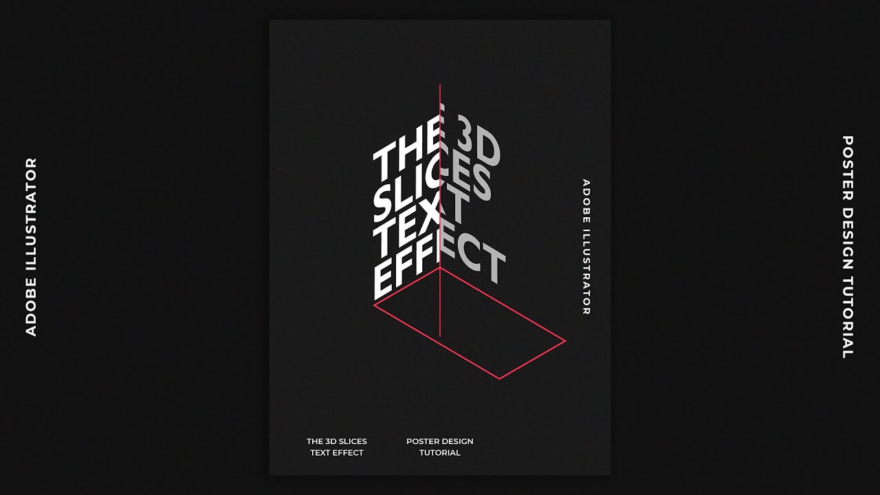 Create 3D slices text effect for poster design | Adobe Illustrator Tutorial