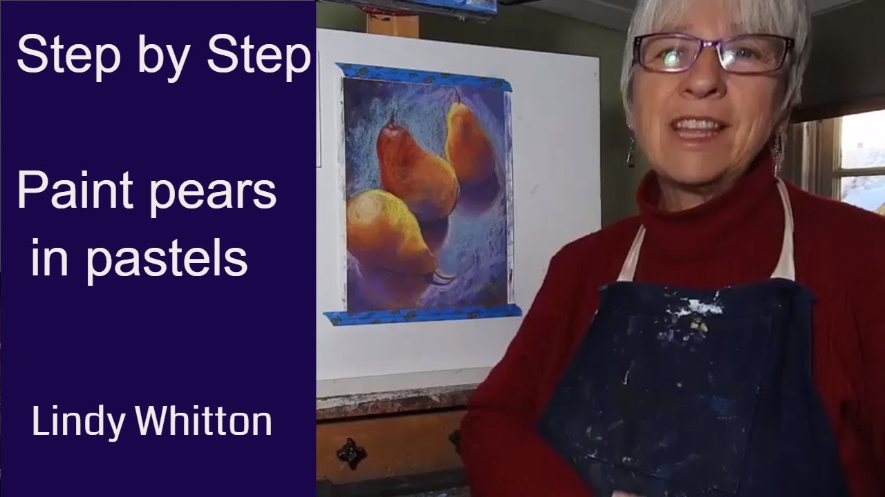 Painting pears in pastels. Step by step tutorial.