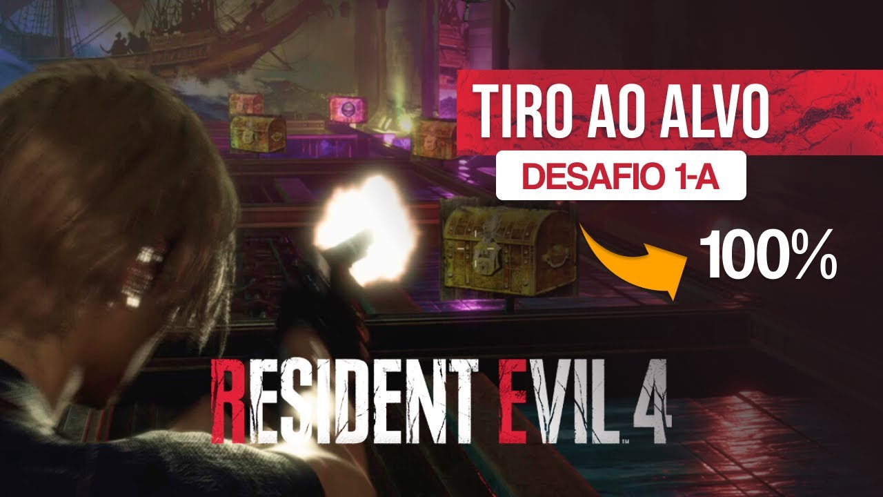 Resident Evil 4 Remake Estande de Tiro - DESAFIO 1-A 100%
