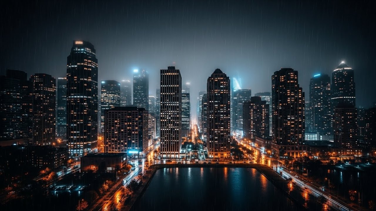 17 City Breathing at 2AM — Lonely Echo  Piano & Rainstorm