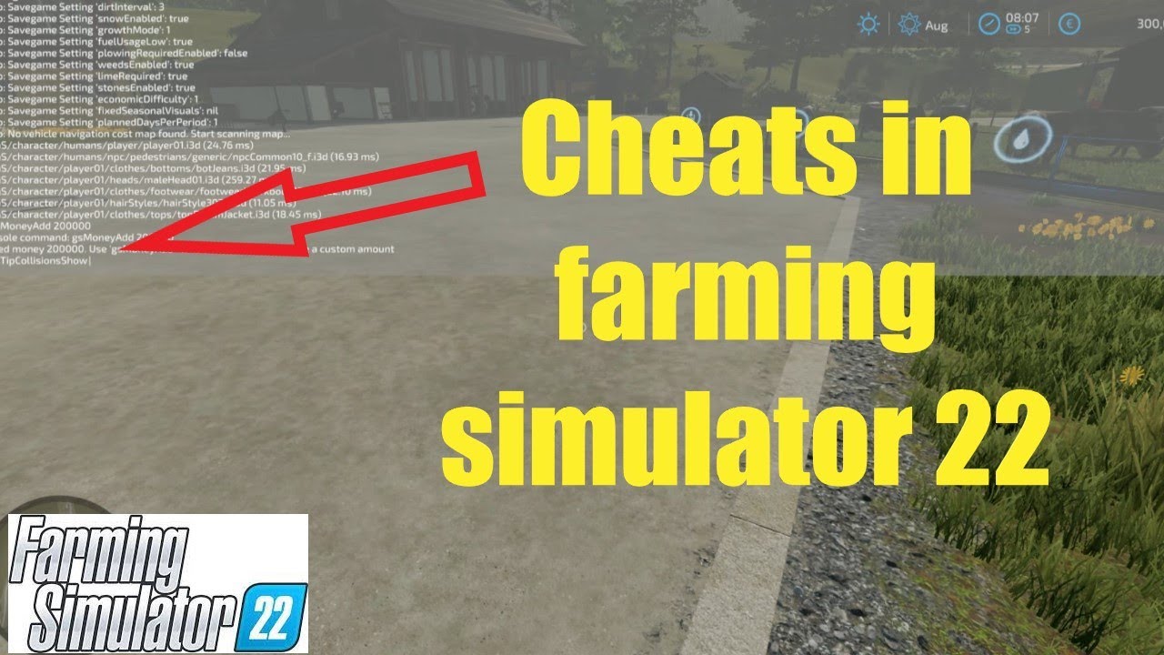 How to enable cheats in farming simulator 22