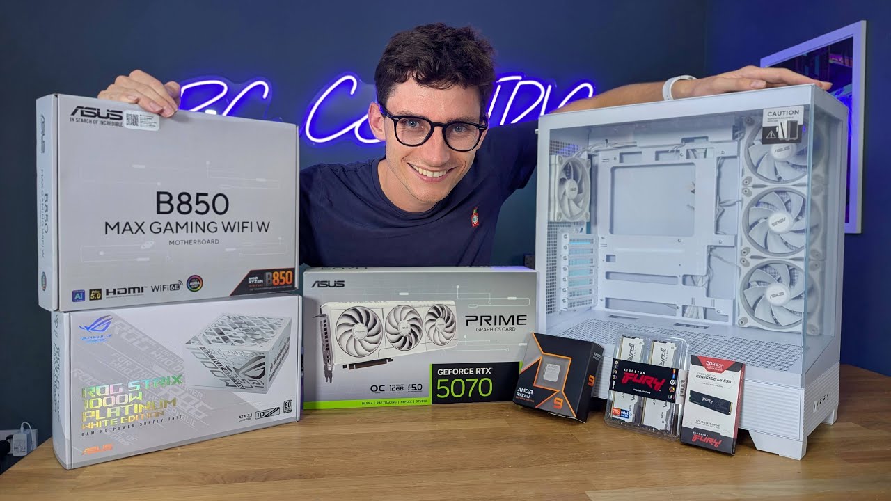 The ULTIMATE All White RTX 5070 PC Build & Giveaway! 🥳 LIVE | AD