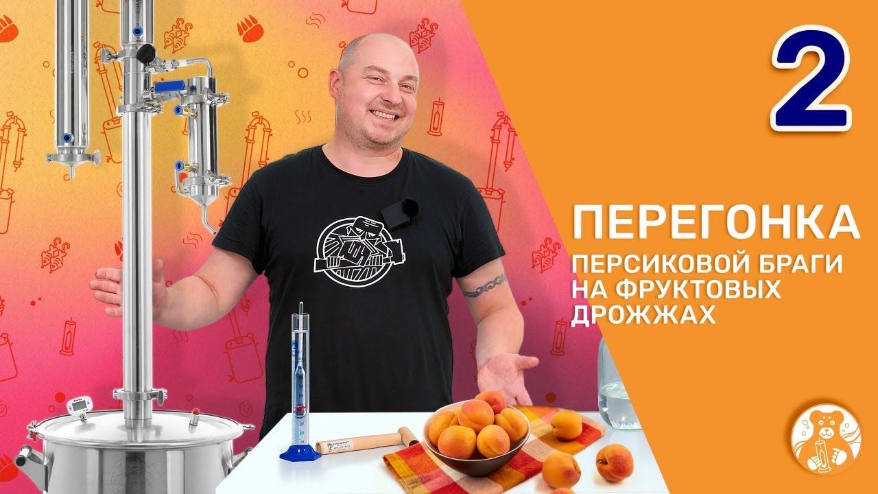 Перегонка персиковой чачи на фруктовых дрожжах