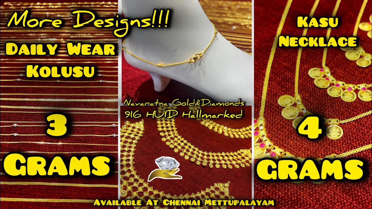 Anklets LOVERS This Video For You/3 Grams to Anklets/4 Grams Kasumala /Heavy look Necklace 916