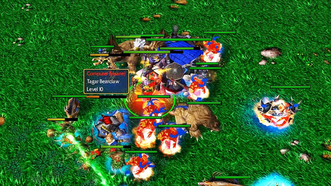Cenarius - The DemiGod VS All Neutral Heroes Warcraft 3 (Level 10 Heroes)