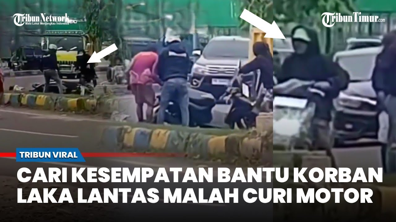 Modus Pura-Pura Menolong! Motor Korban Kecelakaan Dibawa Kabur di Depan Mata Warga