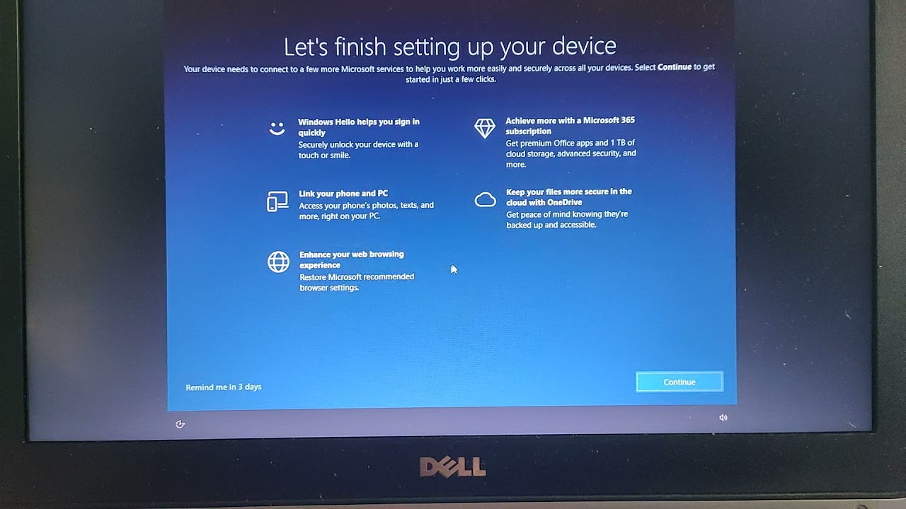 Skip forever the screen 