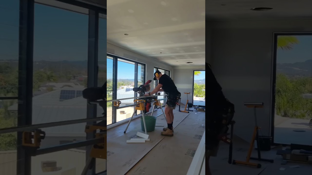 Mastering the Art of Precision Cuts: @CreatorName's Expert Flooring Techniques
