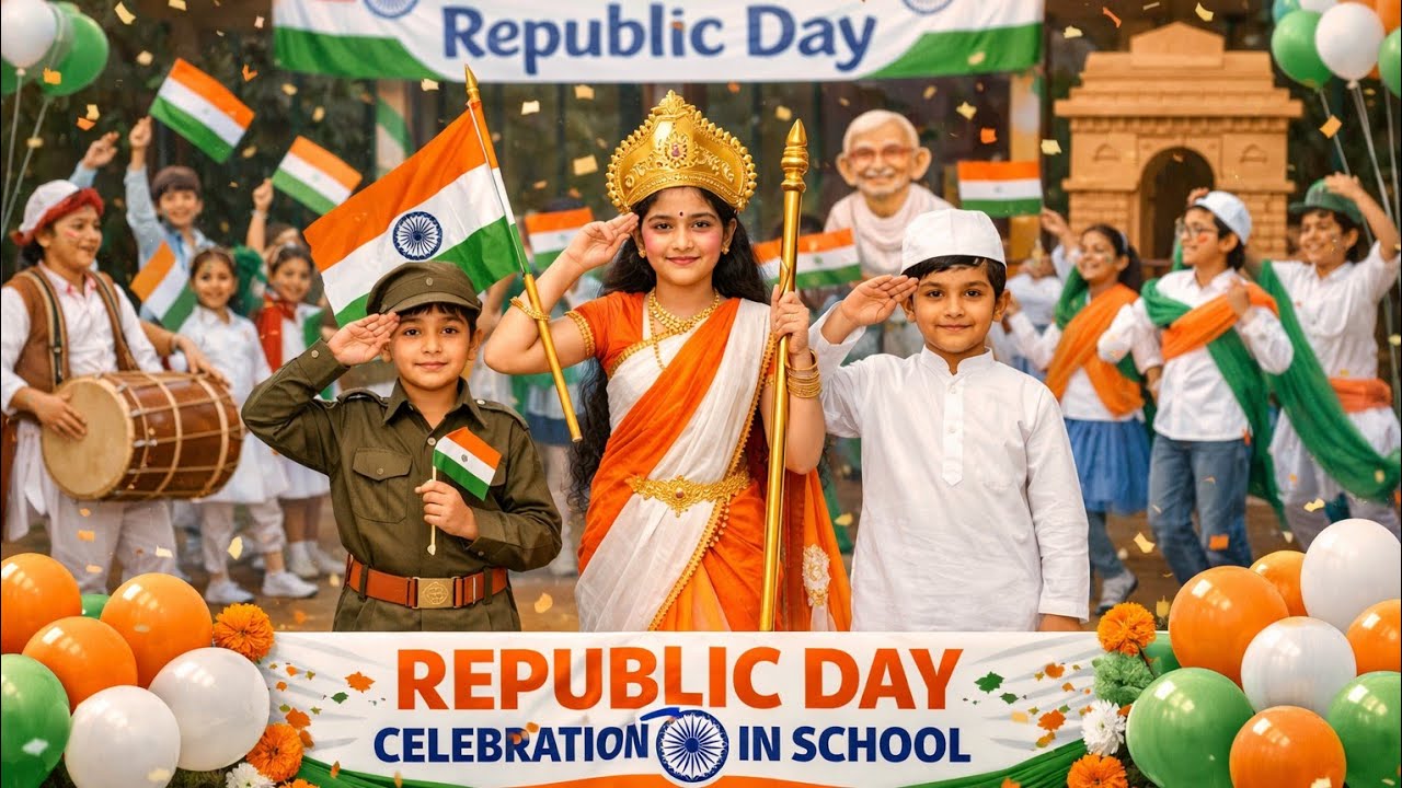 Republic day celebration in school 