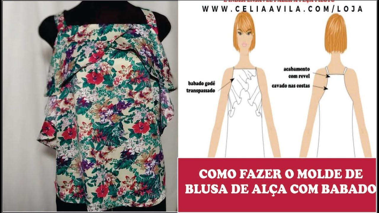 🔴LIVE -  COMO MODELAR BLUSA DE ALCINHA COM BABADO GODE
