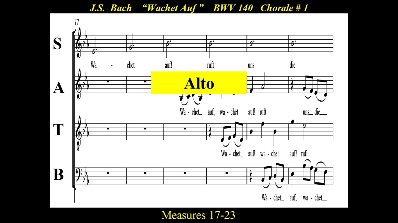 Bach - BWV 140-1  Wachet Auf  - Alto