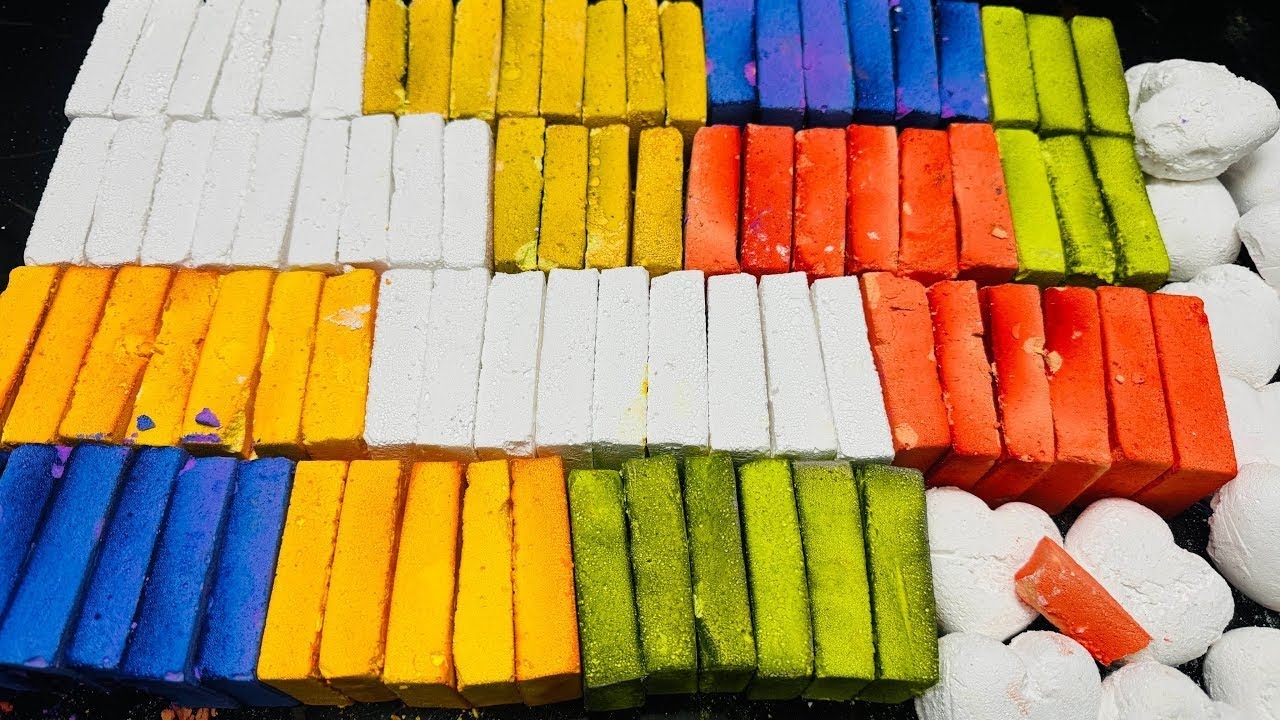 500 Soft Bar Gym chalk crush COMPILATION ✨ Oddlysatisfying Sleepaid Relaxation #gymchalk #asmr 