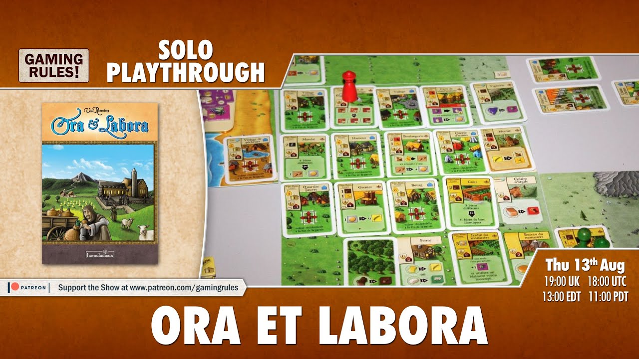 Ora et Labora - Solo Playthrough