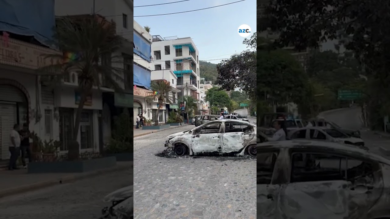 Scenes of destruction in Puerto Vallarta Jalisco after cartel boss killed