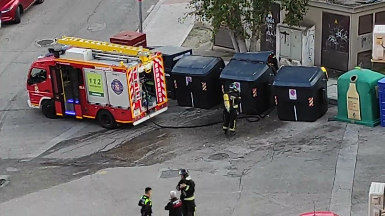 actuación de los bomberos de Jaen.