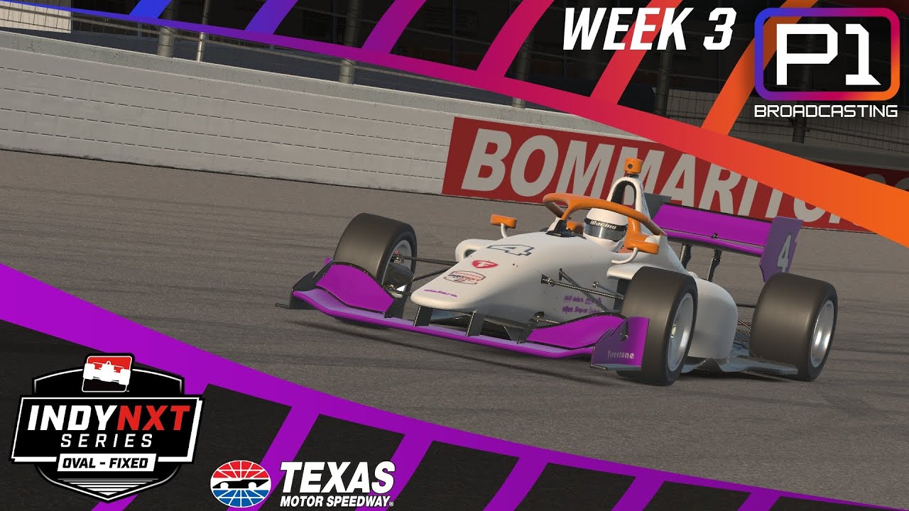 Indy NXT Oval Series Tues Night Top Split | TEXAS | 2025S4 W3 | iRacing Broadcast