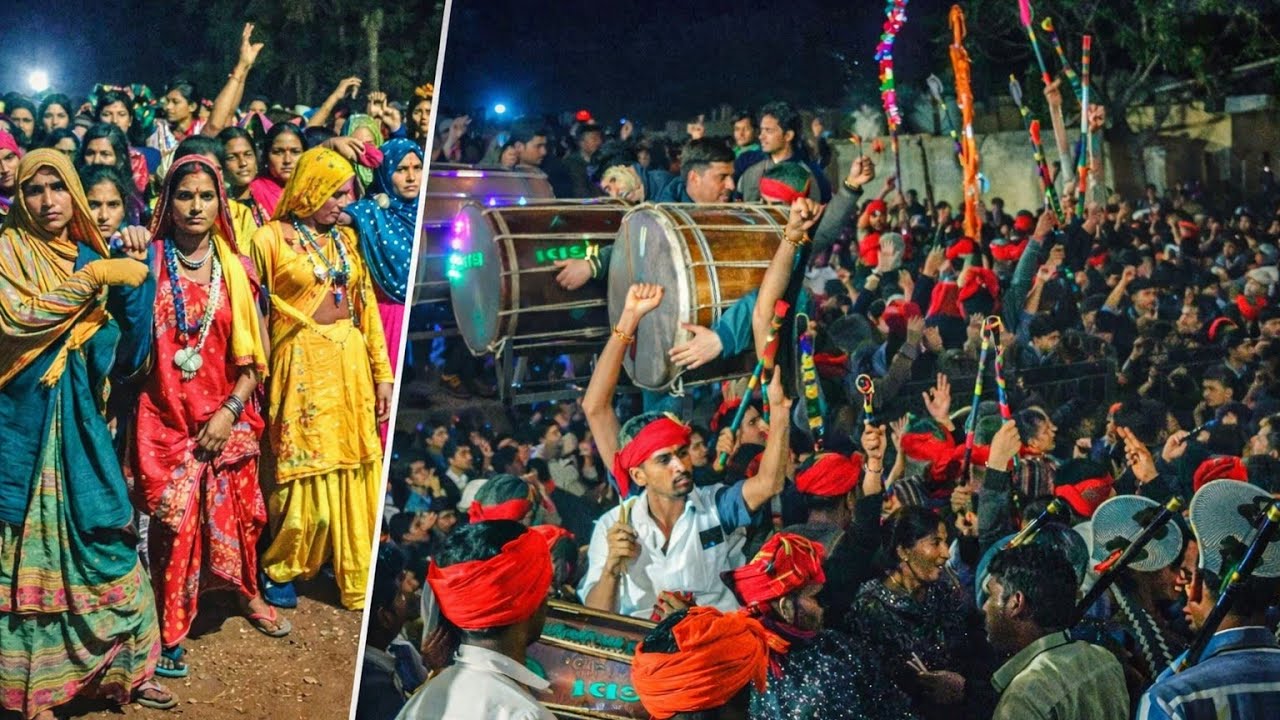 ઢોલ ઢોલિયા માદલ બાસુરી નાઈટ ડાન્સ સિંગલદા ગામ ગોદરીયા ઇદ વિડિયો 2026//Aadivasi End Video singleda 