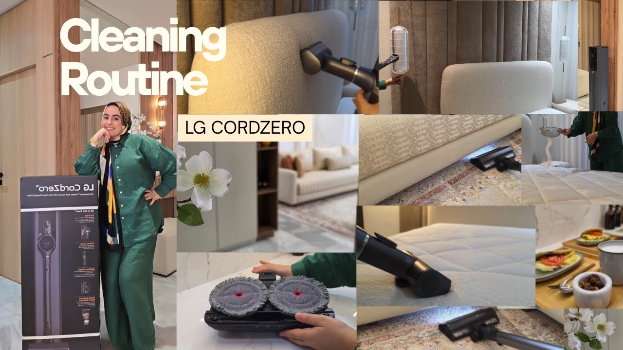 Unboxing LG CORDZERO | شريت مكنسة كهربائية جديدة ✨️ تنظيف وترتيب بيتي  