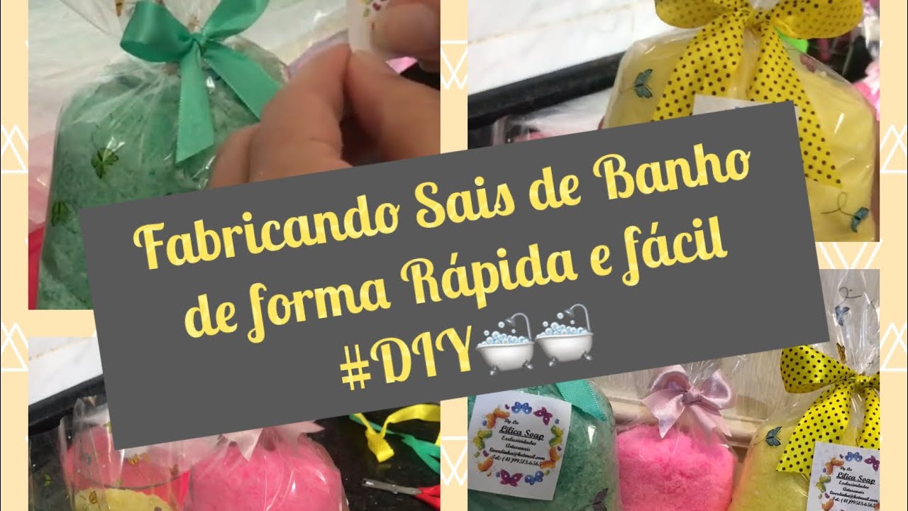 Sais de Banho #Façavcmesmo #diy #Sais de banho #artesanato