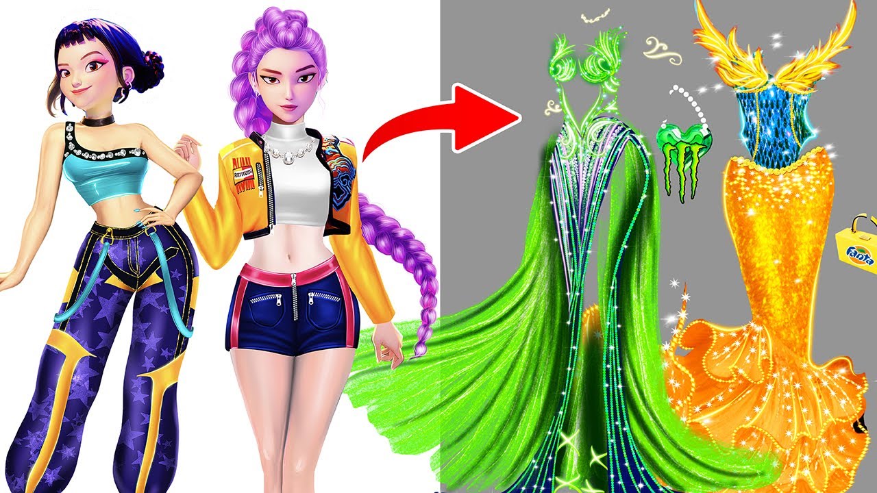Ultimate Glow Up! Colorful Soda Fashion Transformation | Rumi, Zoey, Ladybug & Chloe