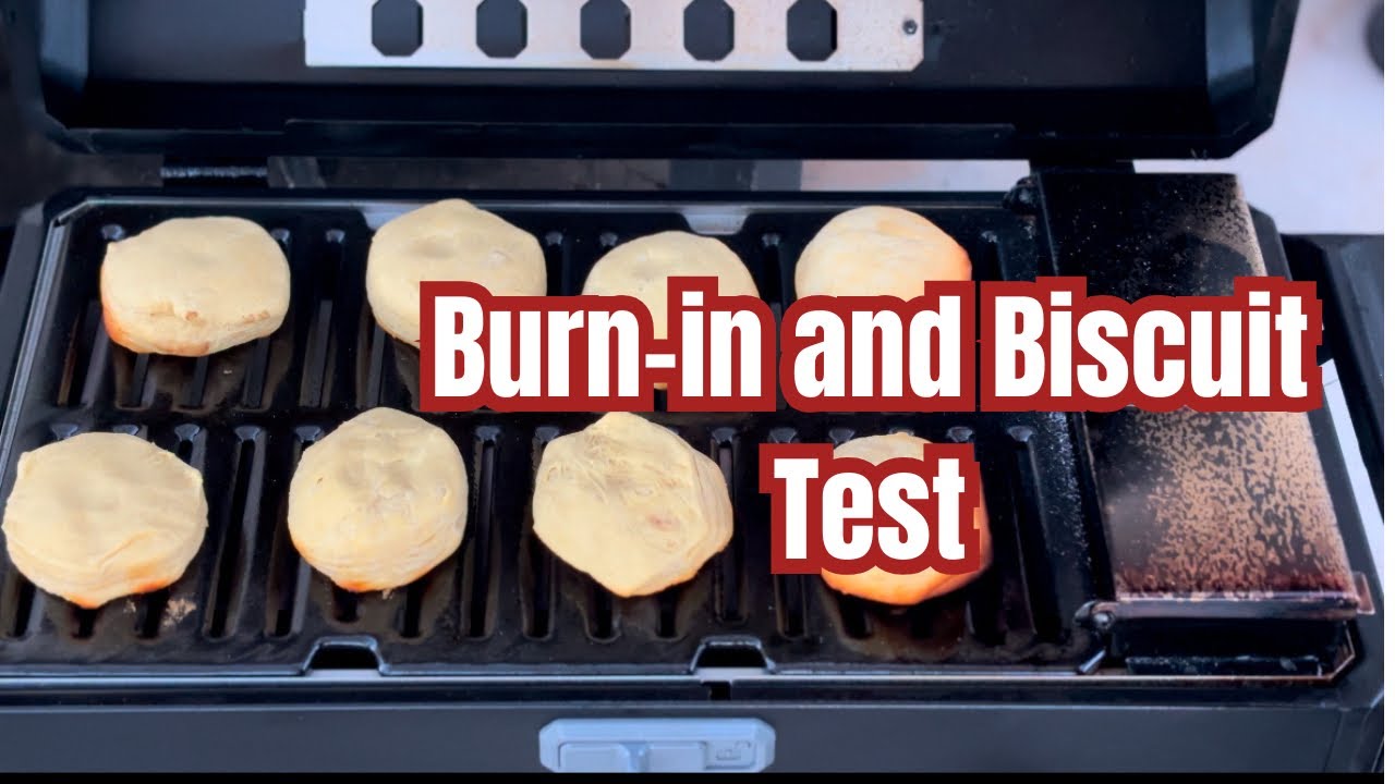 Masterbuilt Portable Charcoal Grill- Burn in | Seasoning | Biscuit Test